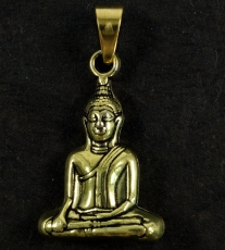 Buddha brass chain pendant - gold