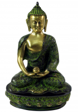 Buddha Statue aus Messing Dhyana Mudra - 31 cm - Modell 7