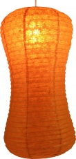 Corona wave rice paper - Lokta hanging lamp - orange