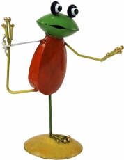 Decoration frog, yoga frog made of coloured metal - Design 4