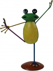 Decoration frog, yoga frog of colorful metal - design 2