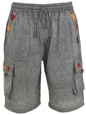 Ethno yoga shorts goastyle - stone gray