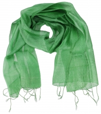 Silk scarf,Thai scarf made of silk - green
