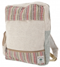Ethno hemp backpack - stripes colorful