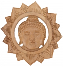 Carved mural decoration wall relief - Buddha head