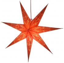 Foldable advent illuminated paper star, poinsettia 60 cm - Osiris..
