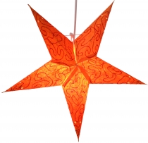 Foldable advent illuminated paper star, poinsettia 40 cm - Mercur..