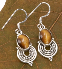 Indian silver earrings, ethnic earrings, boho ornament earrings -..