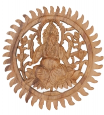 Geschnitztes Wandbild Deko Wandrelief - Ganesh