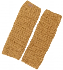 Wool cuffs with bead pattern, knitted cuffs from Nepal, leg warme..