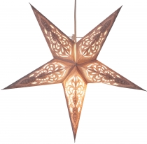 Foldable advent illuminated paper star, poinsettia 40 cm - Mansur..