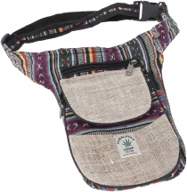 Hemp Ethno Sidebag, Nepal Fanny Pack - Model 10