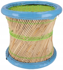 Indian wicker stool in 5 colours, bamboo stool, seat pouf, wicker..