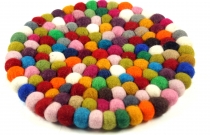 Felt coaster, round - colorful Ø 20 cm