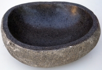 River stone bowl, bird bath ca. 30 cm - 9