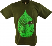 Fun Retro Art T-Shirt - Leaf