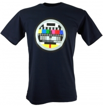 Fun Retro Art T-Shirt `Testbild` - dunkelblau
