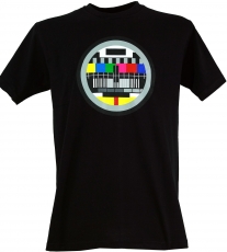 Fun Retro Art T-Shirt `Testbild` - schwarz
