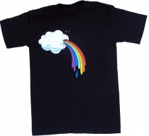 Fun Retro Art T-Shirt `Wolke` - dunkelblau