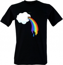 Fun Retro Art T-Shirt `Wolke` - schwarz