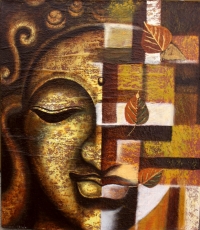 Gemälde auf Leinwand Buddha 120*100 cm - Motiv 4