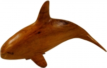 Geschnitzte kleine Deko Figur - Holzdelphin