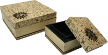 Handpainted wooden box, jewelry box `Bagru