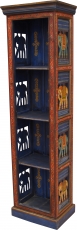Hand painted bookcase with metal decorations