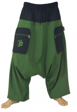 Harem pants, harem pants, bloomers, aladdin pants - green