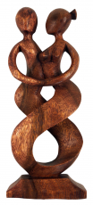 Wooden figure, statue, decoration object Feng Shui - `Dance coupl..