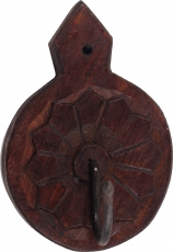 Indischer runder Wandhaken aus Holz - Modell 2