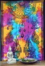 Boho style wall hanging, Indian bedspread - Chakra dream catcher/..