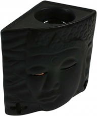Keramik Duftlampe - Buddha 1 schwarz