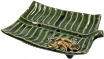Exotic ceramic soap dish - leaf