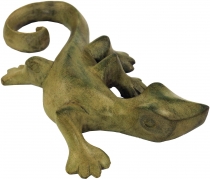 Kleine Deko Figur, Holzfigur, Tierfigur Gecko - Modell 4
