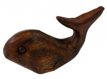 Geschnitzte kleine Deko Figur - kleiner Wal
