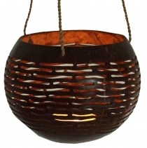 Kokosnuss Teelicht zum Hängen - Modell 3