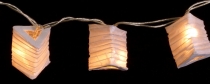 LED Lichterkette Lampions triangle - mix naturweiß