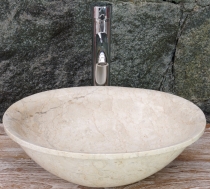 Massive oval marble countertop sink, wash bowl, natural stone han..