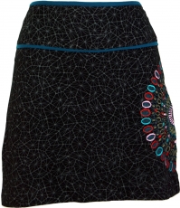 Mini skirt, Summer skirt, Hippie skirt, Goa skirt - black/blue