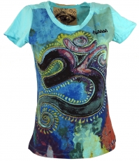 Mirror T-shirt - Om/turquoise