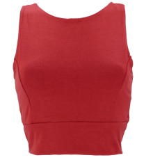 Yogatop mit R�ckenausschnitt, kurzes Top - rostrot