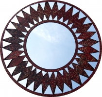 Mosaic mirror - Sun red