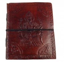 Notebook, leather book, diary - Ganesha 12*15 cm