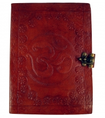 Notizbuch, Lederbuch, Tagebuch mit Ledereinband und - OM 17*23 cm