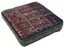 Oriental square patchwork cushion 40 cm, seat cushion, floor cush..