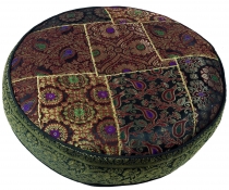 Oriental round patchwork cushion 50 cm, seat cushion, bottom cush..
