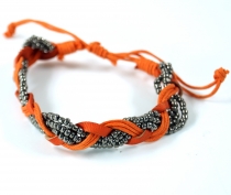 Perlenarmband, Ethno Armband - orange