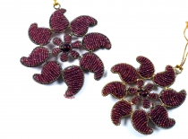 Beaded flower, flower pendants, easter jewelry