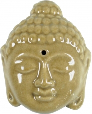 Räucherstäbchenhalter aus Keramik Buddhakopf beige - Modell 12